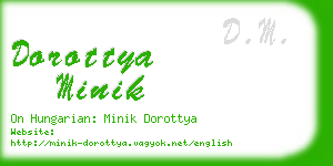 dorottya minik business card